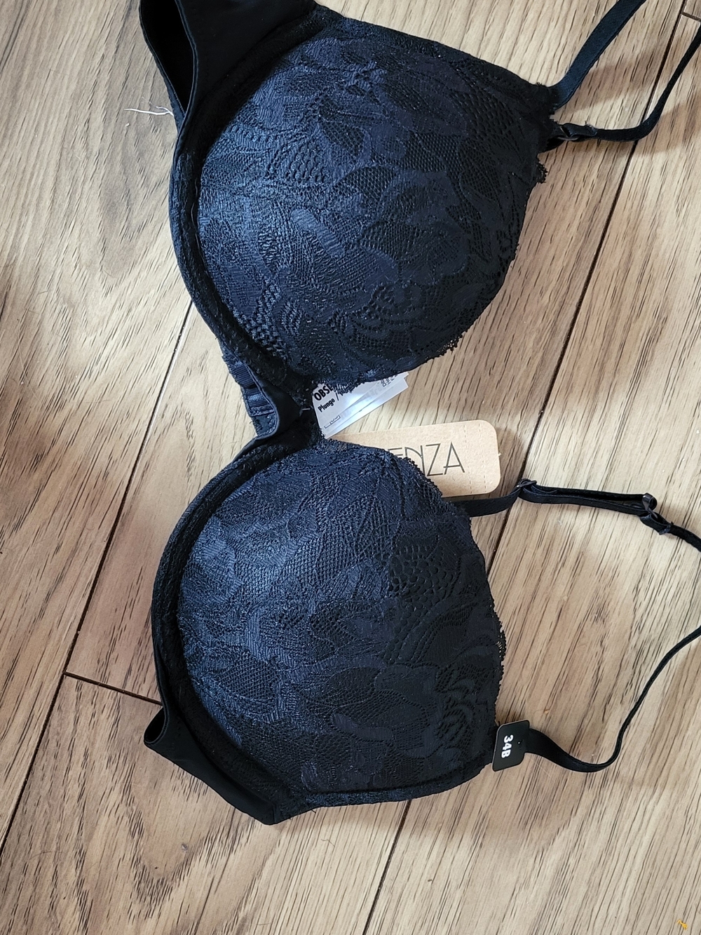 La SENZA Black Lace Push-Up Bra